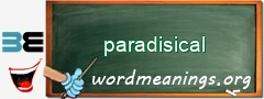 WordMeaning blackboard for paradisical